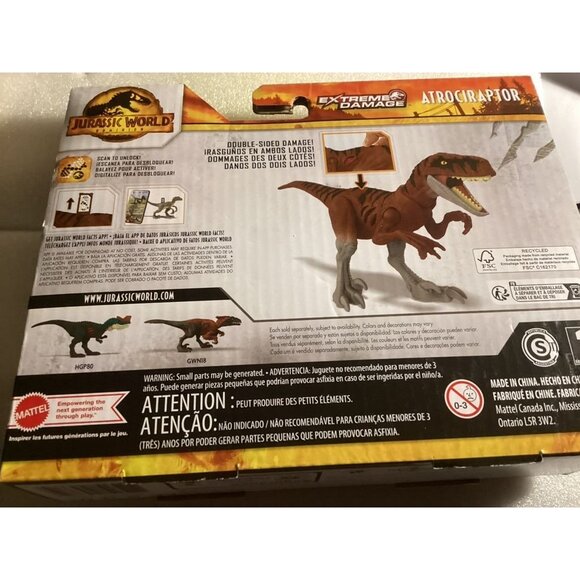 Jurassic World Dominion Extreme Damage Atrociraptor Dinosaur Figure By Mattel - Picture 3 of 4